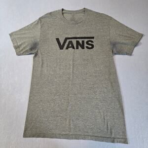 Van's Green T-Shirt Stitched Vinyl Lettering Men's Medium